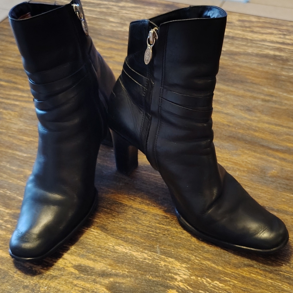 Harley Davidson Black Leather Moto Ankle Boots Sons Of Anarchy Biker Size 6.5 - Picture 4 of 12